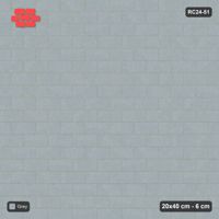 Interlock (Pasco) 20x40 cm · RC24-51 · Running bond 1/2, solid colour - Classic Grey