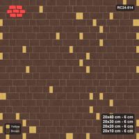 Interlock (Pasco) 20x40 cm · RC24-514 · Roman Course Mix, Solid with Accent 20x10