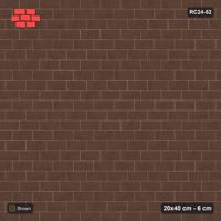 Interlock (Pasco) 20x40 cm · RC24-52 · Running bond 1/3, solid colour - Earth Brown