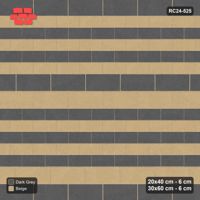 Interlock (Pasco) 20x40 cm · RC24-525 · Mixed Courses 5+2, 20x40 and 30x60, Colour per Course