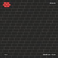 Interlock (Pasco) 20x40 cm · RC24-53 · Running bond 1/4, solid colour - Graphite