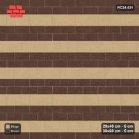 Interlock (Pasco) 20x40 cm · RC24-531 · Mixed Courses 2+1, 20x40 and 30x60, Colour per Product
