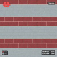 Interlock (Pasco) 20x40 cm · RC24-534 · Mixed Courses 4+2, 20x40 and 30x60, Colour per Product