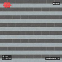 Interlock (Pasco) 20x40 cm · RC24-54 · Running bond 1/3, alternating courses - Charcoal Edge