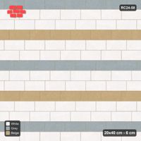 Interlock (Pasco) 20x40 cm · RC24-58 · Running bond 1/4, accent course every 3 - Coastal