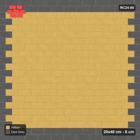 Interlock (Pasco) 20x40 cm · RC24-65 · Running bond 1/2, accent edge course - Mustard Slate