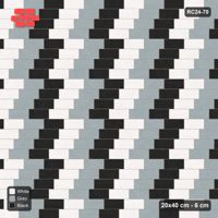 Interlock (Pasco) 20x40 cm · RC24-70 · Running bond 1/4, 40 cm vertical bands - Tuxedo