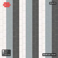 Interlock (Pasco) 20x40 cm · RC24-78 · Vertical running bond 1/3, paired course stripes - Monochrome