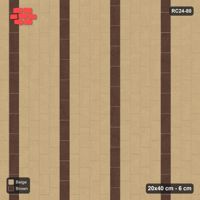 Interlock (Pasco) 20x40 cm · RC24-80 · Vertical running bond 1/3, accent course every 5 - Sandstone