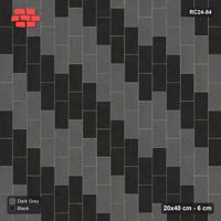 Interlock (Pasco) 20x40 cm · RC24-84 · Vertical running bond 1/3, wide diagonal steps - Night Sky