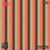 Interlock (Pasco) 20x40 cm · RC24-85 · Vertical running bond 1/2, three-colour courses - Autumn