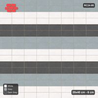 Interlock (Pasco) 20x40 cm · RC24-95 · Stack bond, 40 cm colour bands - Monochrome