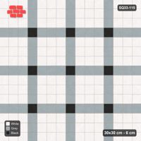 Interlock (Pasco) 30x30 cm · SQ33-115 · Plaza Grid with Corner Accents Every 4