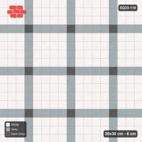 Interlock (Pasco) 30x30 cm · SQ33-118 · Plaza Grid with Corner Accents Every 5