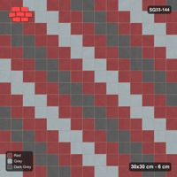 Interlock (Pasco) 30x30 cm · SQ33-144 · Diagonal Tri-Colour Stripes