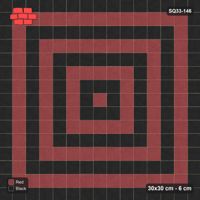 Interlock (Pasco) 30x30 cm · SQ33-146 · Concentric Square Rings