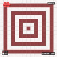 Interlock (Pasco) 30x30 cm · SQ33-147 · Concentric Square Rings