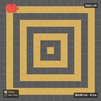 Interlock (Pasco) 30x30 cm · SQ33-148 · Concentric Square Rings