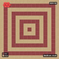 Interlock (Pasco) 30x30 cm · SQ33-149 · Concentric Square Rings