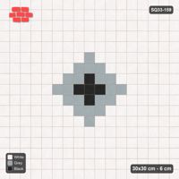 Interlock (Pasco) 30x30 cm · SQ33-159 · Central Diamond Medallion