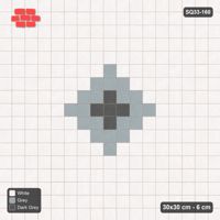 Interlock (Pasco) 30x30 cm · SQ33-160 · Central Diamond Medallion