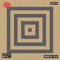 Interlock (Pasco) 30x30 cm · SQ33-176 · Single Course Border with Rings Field