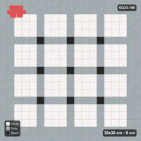 Interlock (Pasco) 30x30 cm · SQ33-180 · Double Course Border with Corner-Accent Grid Field