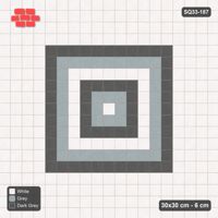 Interlock (Pasco) 30x30 cm · SQ33-187 · Triple Course Border with Rings Field