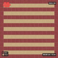 Interlock (Pasco) 30x30 cm · SQ33-188 · Single Course Border with Course Stripes Field