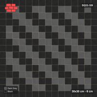 Interlock (Pasco) 30x30 cm · SQ33-189 · Single Course Border with Diagonal Stripes Field
