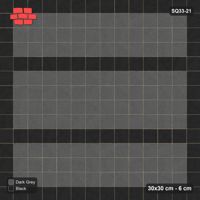 Interlock (Pasco) 30x30 cm · SQ33-21 · Stack bond, twin bands in a bordered field
