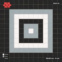 Interlock (Pasco) 30x30 cm · SQ33-24 · Stack bond, framed slab rings