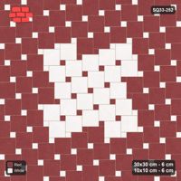 Interlock (Pasco) 30x30 cm · SQ33-252 · Offset Lattice with 10x10 Inserts, Centre Medallion