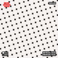 Interlock (Pasco) 30x30 cm · SQ33-255 · Offset Lattice with 10x10 Inserts, Solid Squares, Kerb Frame