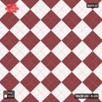 Interlock (Pasco) 30x30 cm · SQ33-27 · Diagonal stack, 2x2 checkerboard