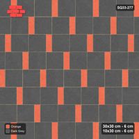 Interlock (Pasco) 30x30 cm · SQ33-277 · Slab Pair + 10x30 Plank Step, Solid, Left