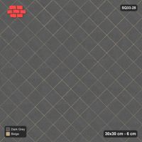Interlock (Pasco) 30x30 cm · SQ33-28 · Diagonal stack in a kerb frame