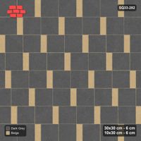 Interlock (Pasco) 30x30 cm · SQ33-282 · Slab Pair + 10x30 Plank Step, Solid, Right