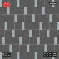 Interlock (Pasco) 30x30 cm · SQ33-284 · Slab Pair + 10x30 Plank Step, Solid, Left