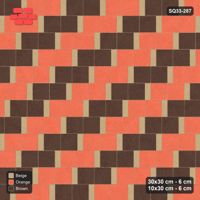 Interlock (Pasco) 30x30 cm · SQ33-287 · Slab Pair + 10x30 Plank Step, Pairs, Left