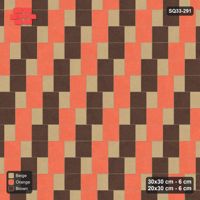 Interlock (Pasco) 30x30 cm · SQ33-291 · Slab Pair + 20x30 Plank Step, Checker, Left