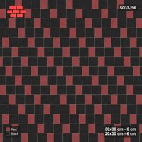 Interlock (Pasco) 30x30 cm · SQ33-296 · Slab Pair + 20x30 Plank Step, Solid, Left