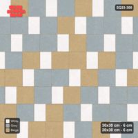 Interlock (Pasco) 30x30 cm · SQ33-300 · Slab Pair + 20x30 Plank Step, Blend, Right, Kerb Frame