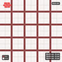 Interlock (Pasco) 30x30 cm · SQ33-301 · 2x2 Panel Grid, 10x30 Lines, 10x10 Crossings, Dark Lines
