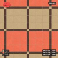 Interlock (Pasco) 30x30 cm · SQ33-312 · 3x3 Panel Grid, 10x30 Lines, 10x10 Crossings, Striped Panels
