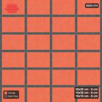 Interlock (Pasco) 30x30 cm · SQ33-314 · 3x2 Panel Grid, 10x30 Lines, 10x10 Crossings, Dark Lines