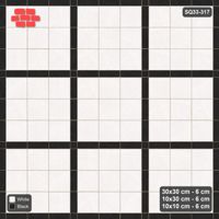 Interlock (Pasco) 30x30 cm · SQ33-317 · 3x3 Panel Grid, 10x30 Lines, 10x10 Crossings, Dark Lines