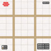 Interlock (Pasco) 30x30 cm · SQ33-318 · 3x3 Panel Grid, 10x30 Lines, 10x10 Crossings, Dark Lines