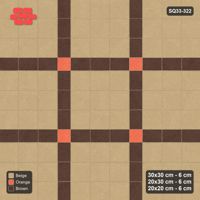 Interlock (Pasco) 30x30 cm · SQ33-322 · 3x3 Panel Grid, 20x30 Lines, 20x20 Crossings