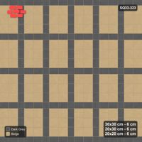 Interlock (Pasco) 30x30 cm · SQ33-323 · 2x3 Panel Grid, 20x30 Lines, 20x20 Crossings, Dark Lines